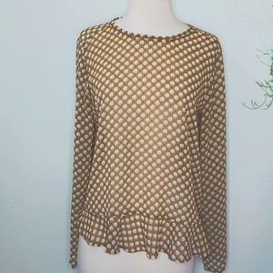 Loft Sheer Peplum Blouse